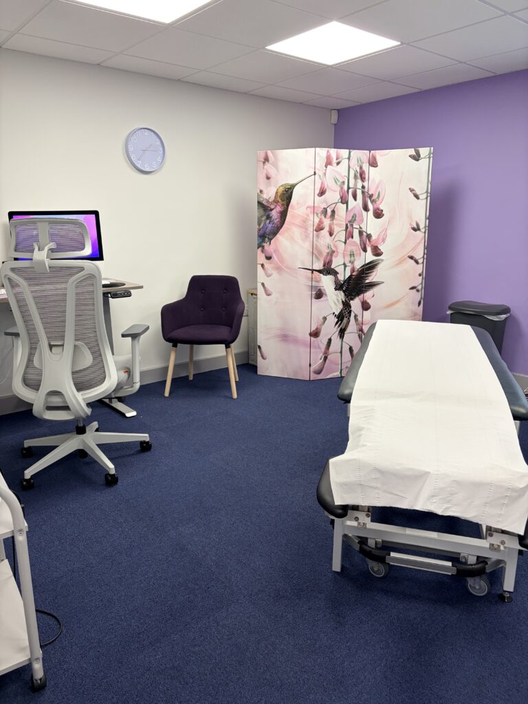 Clinic treatment room at King's Lynn Chiropractic Clinic