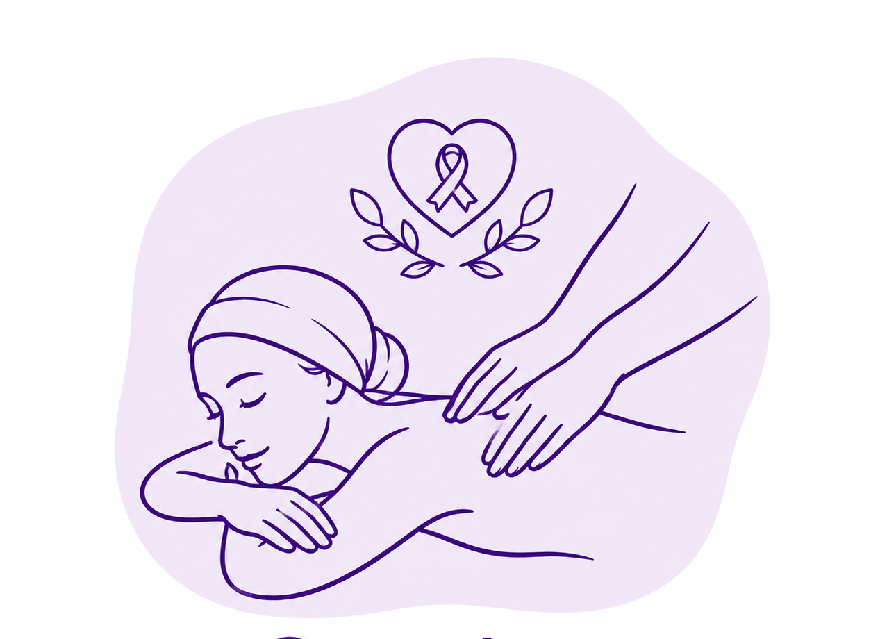 Oncology massage illustration