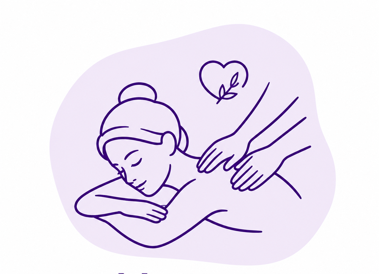 Massage therapy illustration for King's Lynn Chiropractic Clinic
