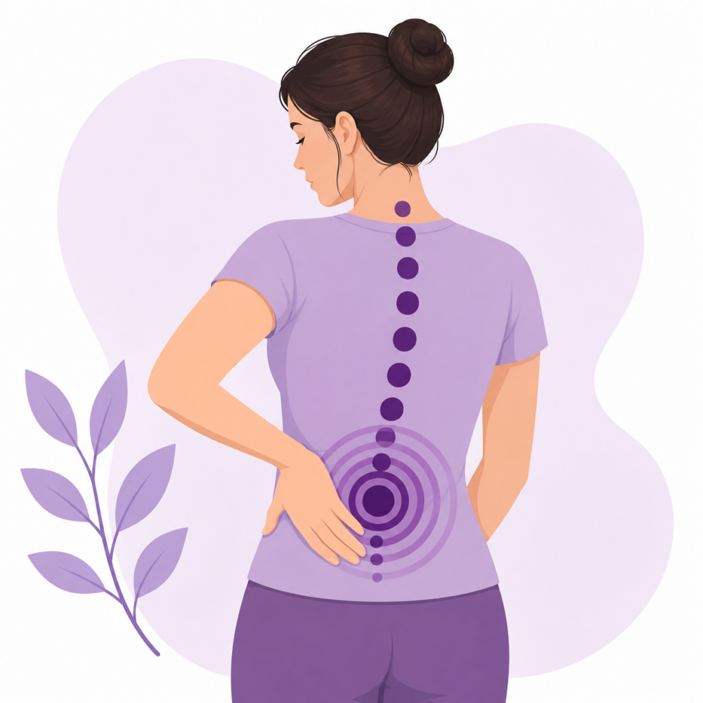 Back pain advice illustration